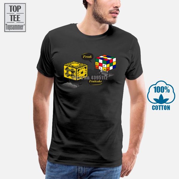 

2018 new fashion men's short sleeve cube fight print t shirt hellraiser cartoon casual tees man hipster cool tshirt