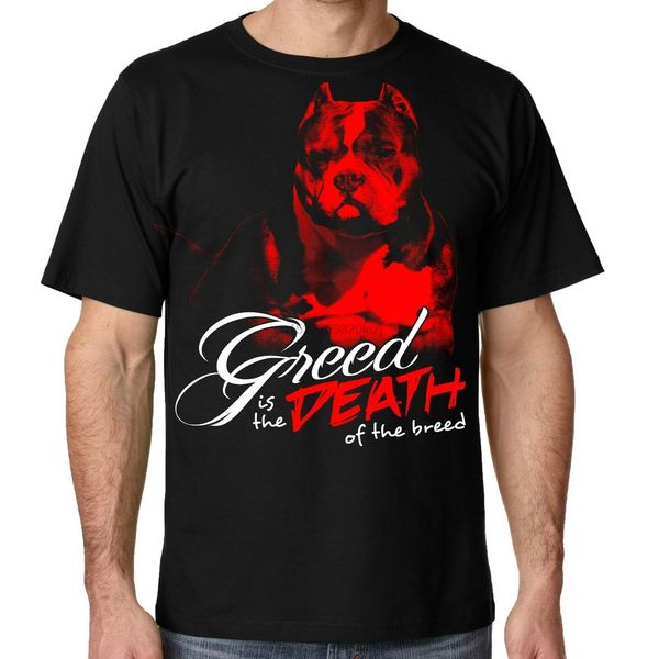 

жадность смерти питбуль порода mens черный майка с см х 2x 3x 4x 5x