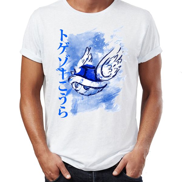 

men's t shirt mario kart blue shell artsy awesome artwork printed tee