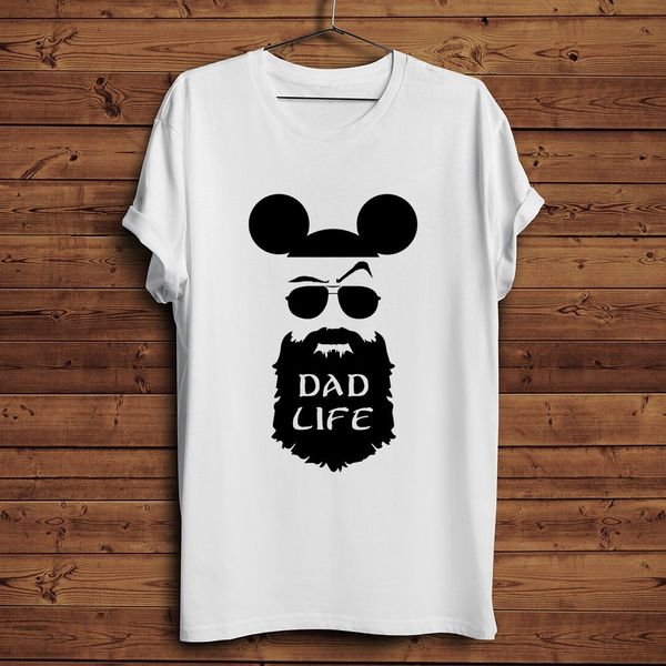 

бородатого ухо мыши папа жизнь смешной тенниска мужчины 2019 летом новая белая случайная ьотта прохладная тенниска