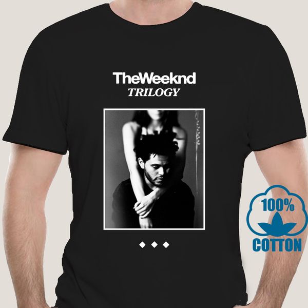 

2760a new the weeknd известный певец trilogy логотип мужчины черная футболка размер s до 3xl (1