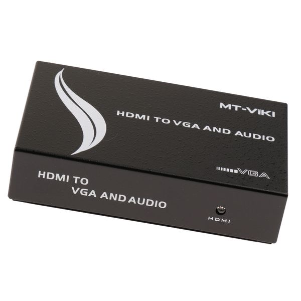 

hdmi to vga 1080p full hd & audio port video converter adapter box for pc