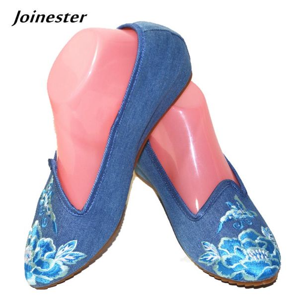 

women's embroidery pointed toe casual work flat shoes slip on comfort espadrille loafers ladies dress dancing shoes tpr sole, Black