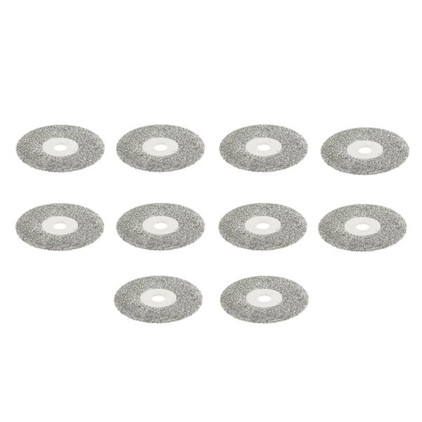 

10pcs diamond cutting wheel with 2 pcs mandrel screwdriver for cutting cut off discs wheel blades gemstones glass set shank rotary tool