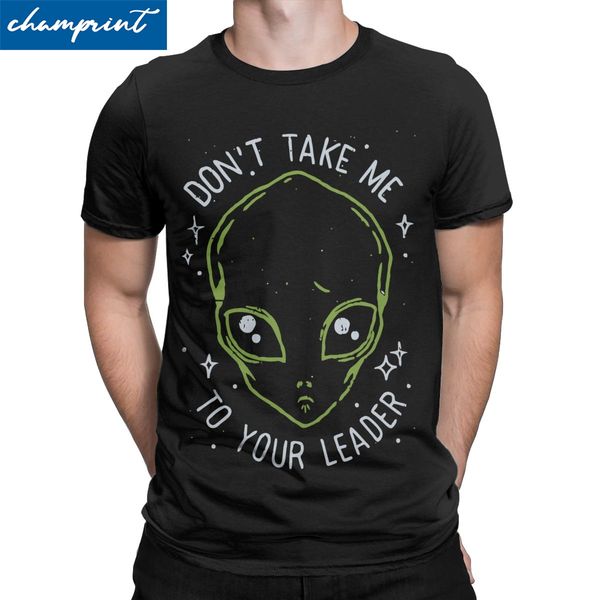 

men t-shirts the flash don't take me to your leader vintage tee short sleeve aliens alien movie t shirt o neck clothing printing