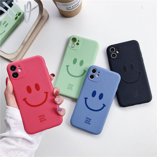 

матовый защита объектива smiley телефона чехол для iphone 11 case 11 pro max x xr xs max 8 7 6 6s plus se 2020 случаи из мягкого силикона