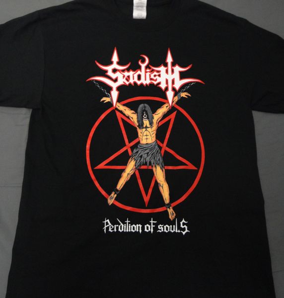 

sadism - perdition of souls, medium t-shirt short sleeve fashion summer printing casual tricolor tee t shirt plus size