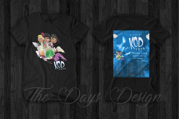 

j cole kod tour merch 2020 t shirt dreamville coleworld young thug jaden smith print t-shirt harajuku short sleeve men top