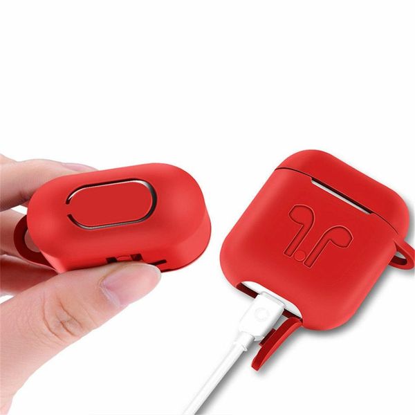 

2019 silicone cases pouch earphones protector for apple airpods protective with anti-lost strap dust plug hook for iphone 7 8 xr xs max