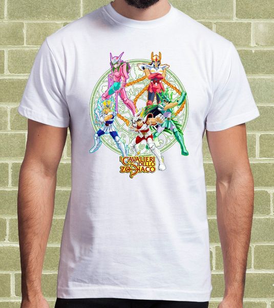 

cotton casual men i cavalieri dello zodiaco cartoon t-shirt per uomo e bambino classic tee shirts