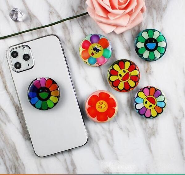 

mobile phone stand silicone sunflower phone holder expanding stand grip mount universe for phones balloon stent cell phone holder