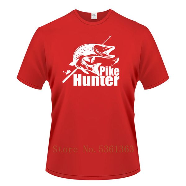 

summer pike hunter fish bite fashion tee cute funny cotton t-shirt cool lovely costume tshirt fashionable t shirt