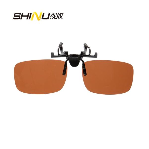 

polarized clip on sun glasses yellow night vision driving glasses women men anti-uva-uvb shade 3 colors, White;black