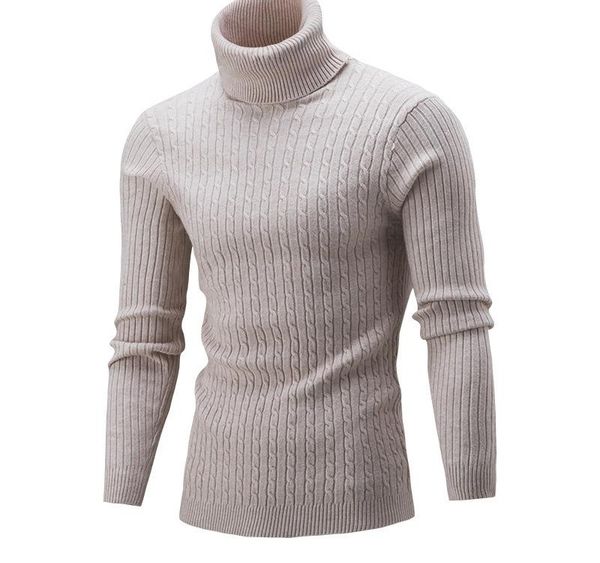 

fashion winter slim warm knit high neck pullover jumper sweater men elegant chic comfortable solid long sleeve sweater003, White;black