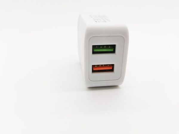 

universal 5v 2.4a white dual usb ports fast charging adapter travel charger for huawei samsung xiaomi for iphone ipad via dhl 100