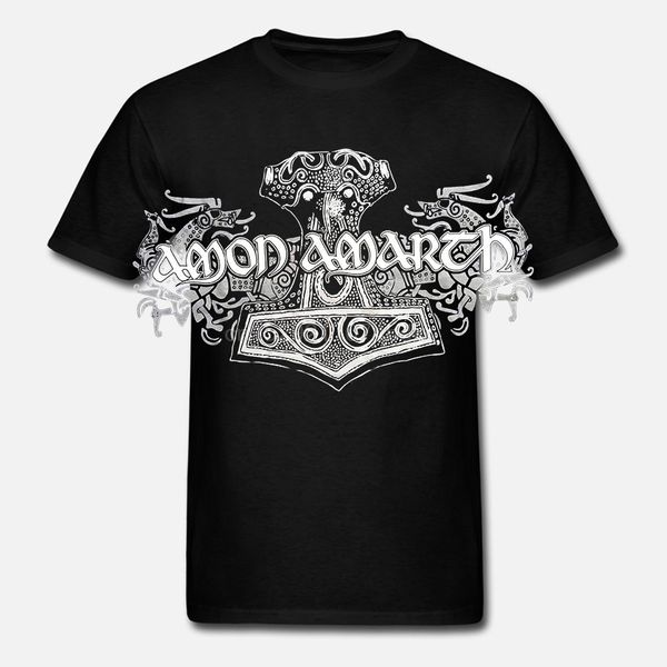 

official amon amarth viking horses men black t shirt us import