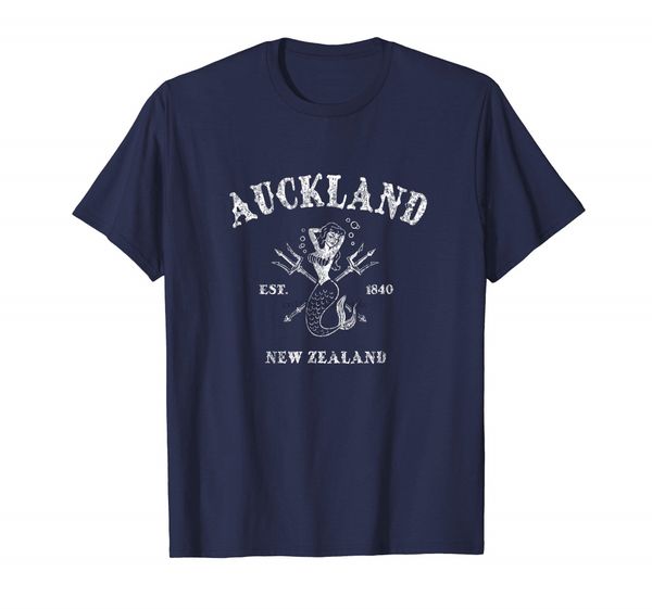 

auckland new zealand t-shirt vintage mermaid nautical tee
