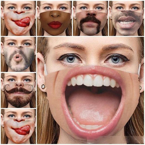 

protective mascarilla reuseable respirator funny cloth face mask ultraviolet proof adjustable four seasons festival party new 4 5wse d2