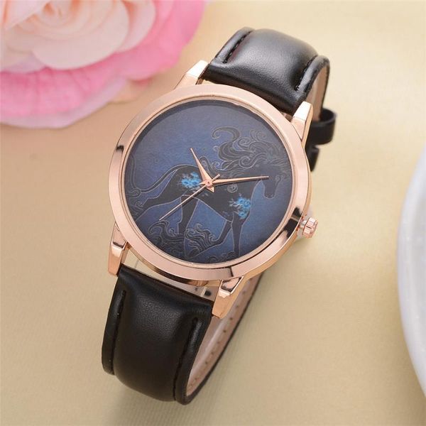 

wristwatches ladies fashion alloy analog quartz round wrist watch faux leather strap casual party gift y40, Slivery;brown