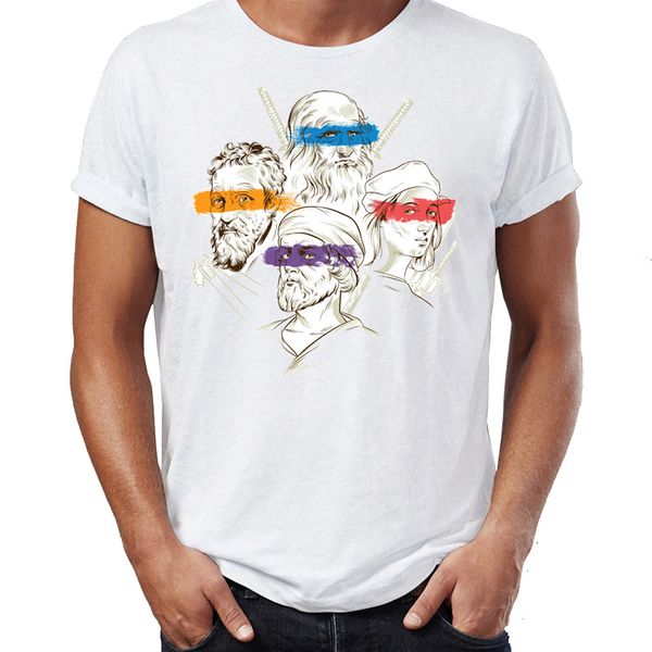 

men's t shirt renaissance ninja leonardo da vinci michelangelo raphael donatello awesome tee