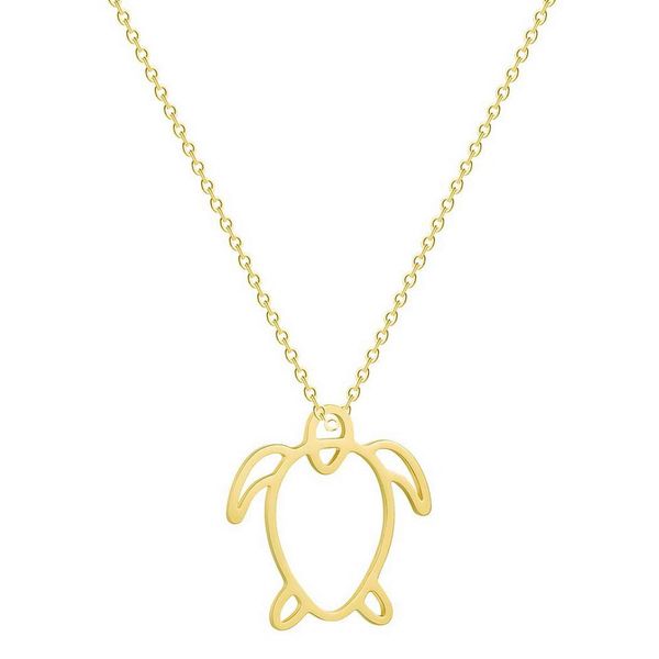 

n5640 zwpon stainless steel turtle tortoise choker necklace 2020 new summer women pendant necklace jewelry wholesale, Golden;silver