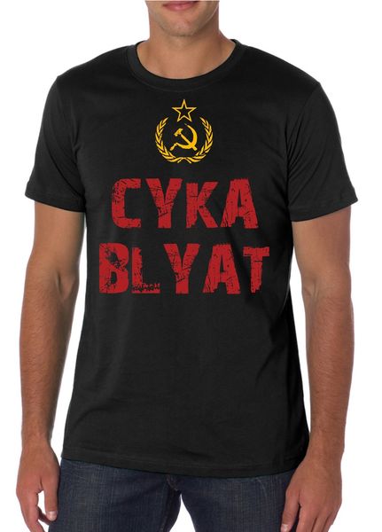 

cyka blyat t-shirt tshirt tee bad words russian shirt t-shirt ruskij soviet 2019 new men fashion solid t shirt logo t shirt