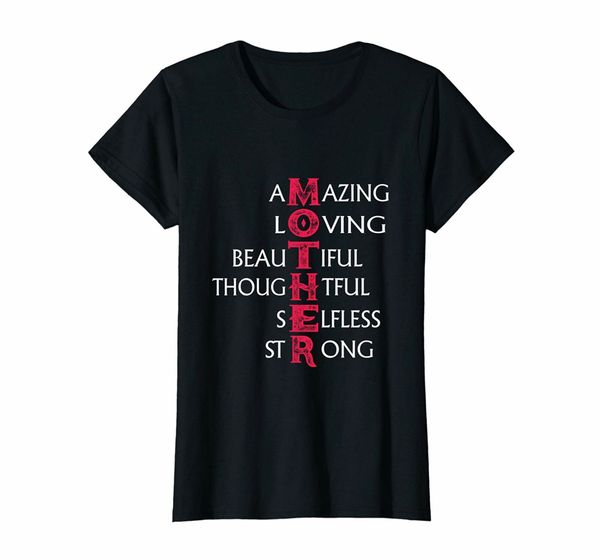 

mother womens amazing beautiful strong black t-shirt gift for mother's day s-3xl harajuku hip hop tee shirt