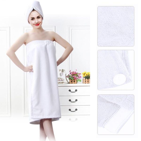 

towel lady shower bath wrap with hair drying cap wearable women fast dress body