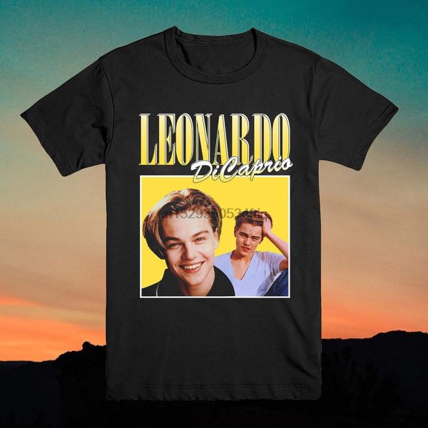 

leonardo dicaprio actor t shirt 90 inspired homage style throwback tee