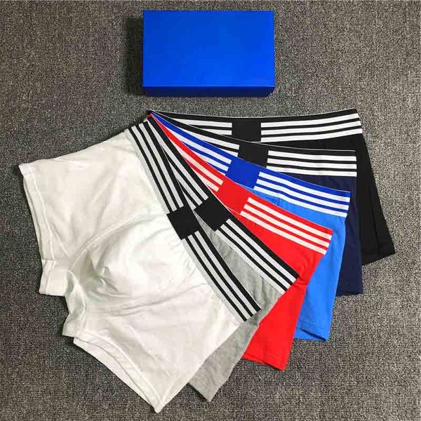 

2020 new fashion men's underwear europe and america style male breathable boxers smooth fit not tight comfortable no curling 6 colors, Black;white