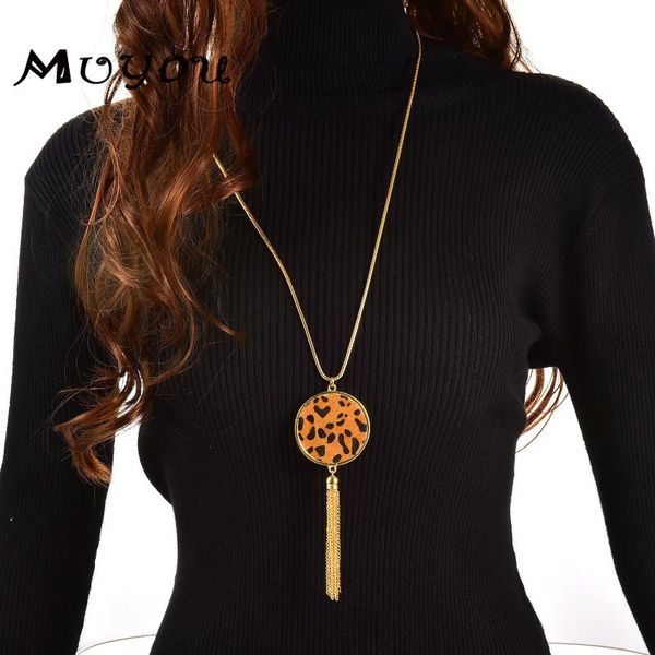 

pendant necklaces leopard print disk necklace for the party elengant lady's high-level classical accessories style jewelryxl255, Silver