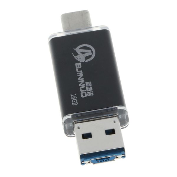 

type c usb 2.0 micro usb 3-in-1 interface design flash disk 16gb