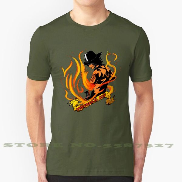 

ace v2 fashion vintage tshirt t shirts portuguese ace pirate fire flame one piece anime manga