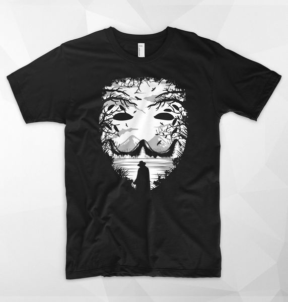 

mask anonymous t shirt v for vendetta guy fawkes mountains temple nature