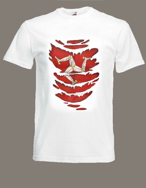 

isle of man flag t-shirt see abs muscles through flag racing size s to xxxl