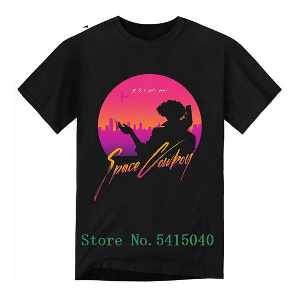 

2020 lets jam cowboy bebop t shirt summer men tshirt 100% cotton harajuku mens clothes anime short sleeve shirt