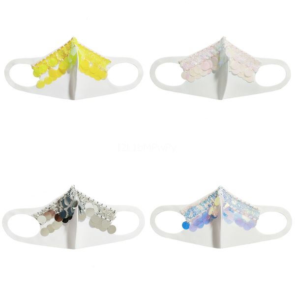 

мода маски для женщин bling bling блесток маски для лица открытого dust-proof дышащего моющегося face mask многоразовых # 568, Black