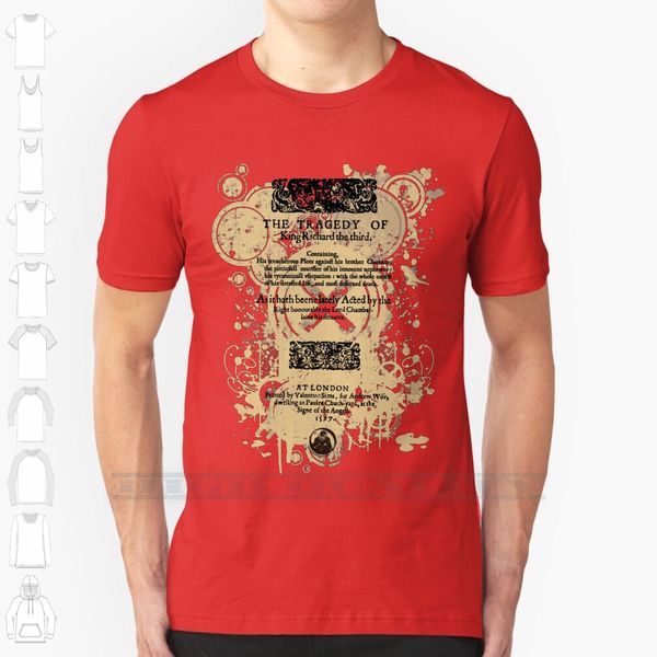 

shakespeare richard iii quarto front piece custom design print for men women cotton new cool tee t shirt big size