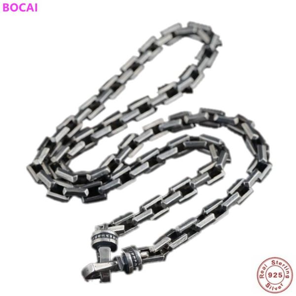 

chains bocai s925 sterling silver necklace for men 2021 w thai men's thick neck chain single