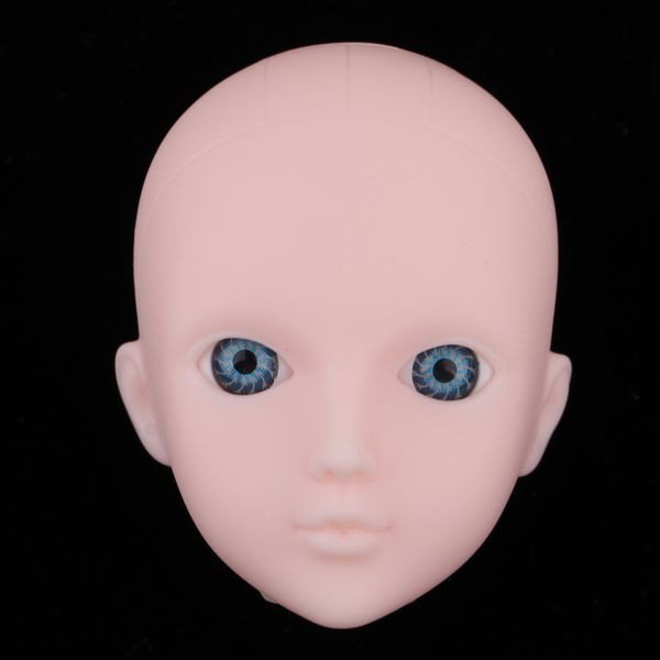 

soft plastic female doll head sculpt with blue eyes for 1/6 bjd xinyi doll parts accessory