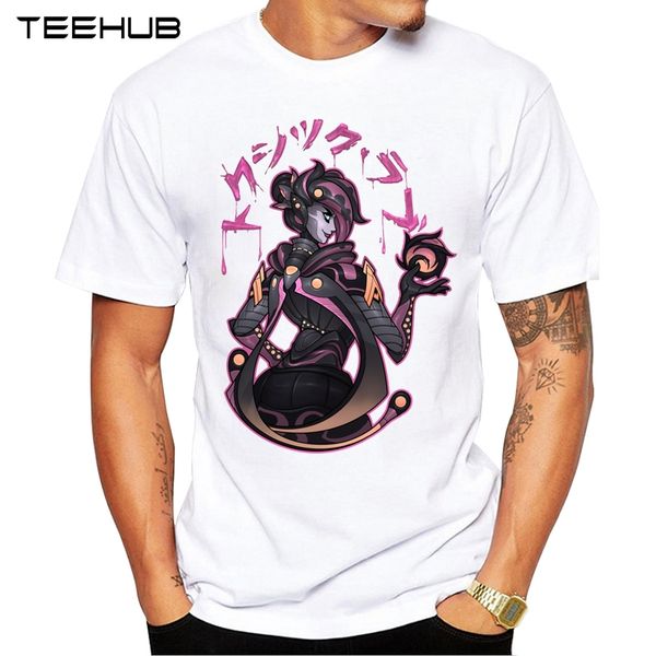 

2019 teehub men's fashion anime witch printed short sleeve t-shirt hipster o-neck design cool desgin tee