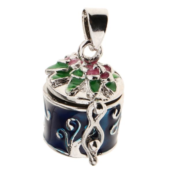 

enamel memorial pet human cremation urn perfume tiny thing container box, Silver