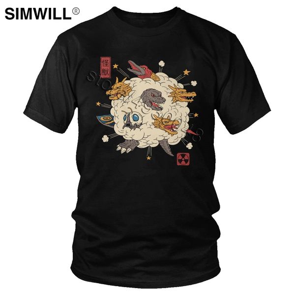 

japan kaiju collection t shirts classic urban cotton t-shirts men's short sleeves funny japanese monster graphic tee gift