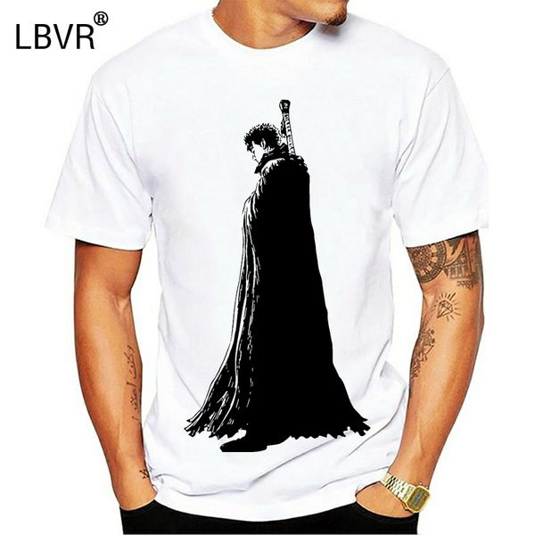 

берсерк аниме кишки черный мечник art мужская футболка white summer style hip hop мужчины t-shirt tops