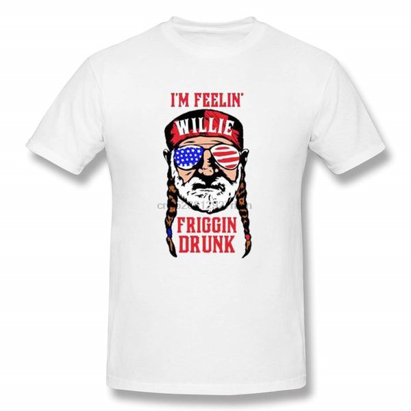 

mens i'm feelin' willie friggin' drunk classic t-shirt white with short sleeve