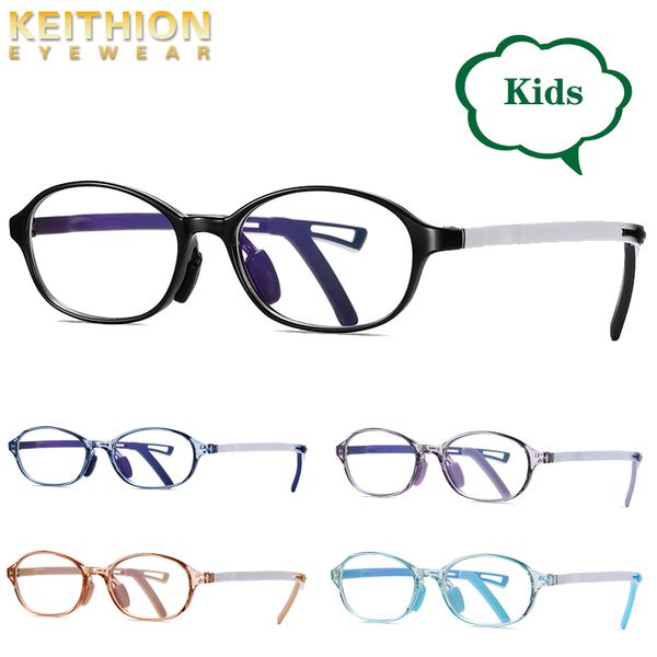 

KEITHION Kids Blue Light Blocking Glasses Rubber Flexible Soft Computer Eyeglasses TR Frames for Children Age 5-12, White;black