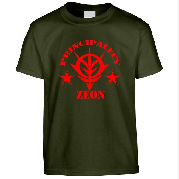 

2019 fashion gundam zeon char anime t-shirt maglia mimetica camouflage camo solo s e xl t shirt