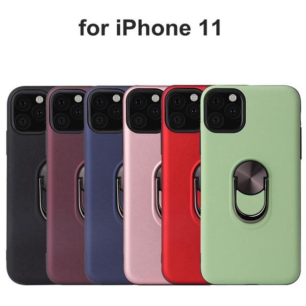 

5pcs new finger ring stand phone case cover anti-knock protect case with magnetic ring holder for iphone 11 pro x xs xr max
