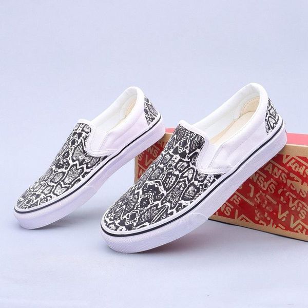 

2020 classic couple high-quality low-cut snake print retro casual sports all-match casual skateboarding shoes trend all-match fashion non-sl, Black