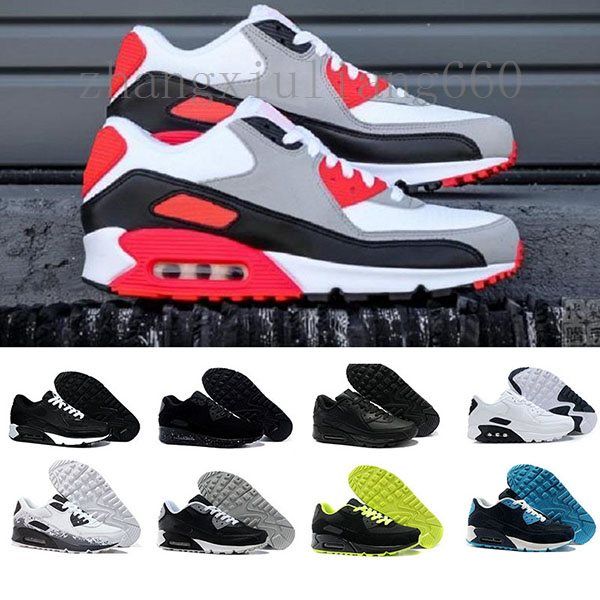

2020 men shoes classic 90 men and woman shoes trainer air cushion surface casual shoes 36-45 dd475, Black